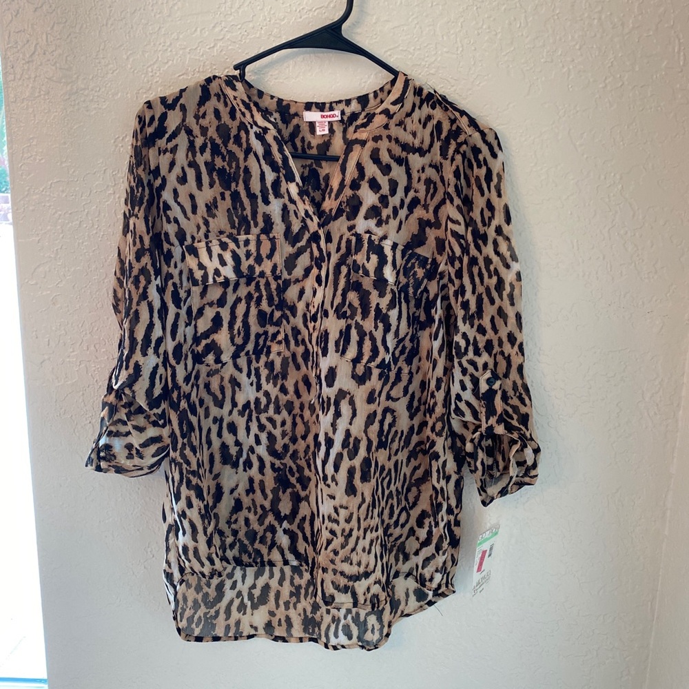 Cheetah Print Button-Up